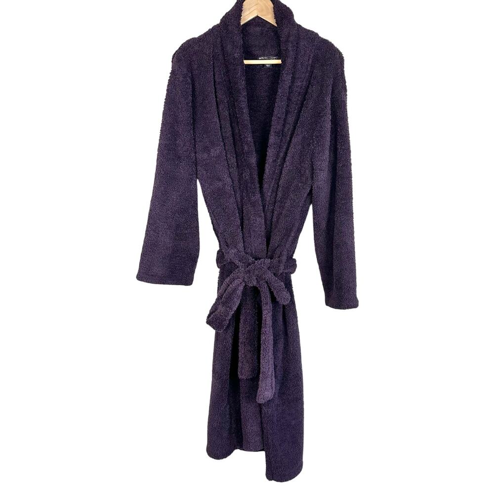 Barefoot Dreams CozyChic Adult Robe in Umber Purple EUC Size 1 S/M - Picture 5 of 8